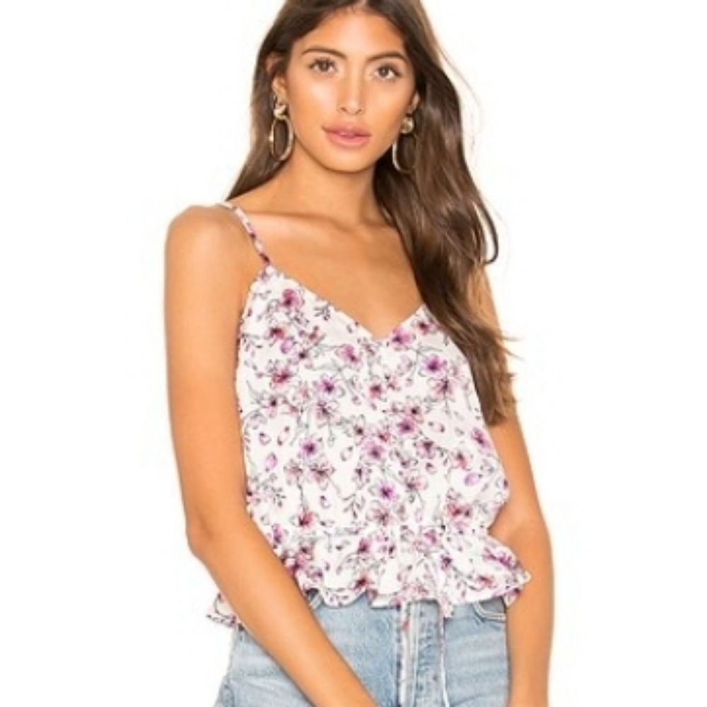 New Cupcakes and Cashmere Pink Floral Cortina Cami Size Large
